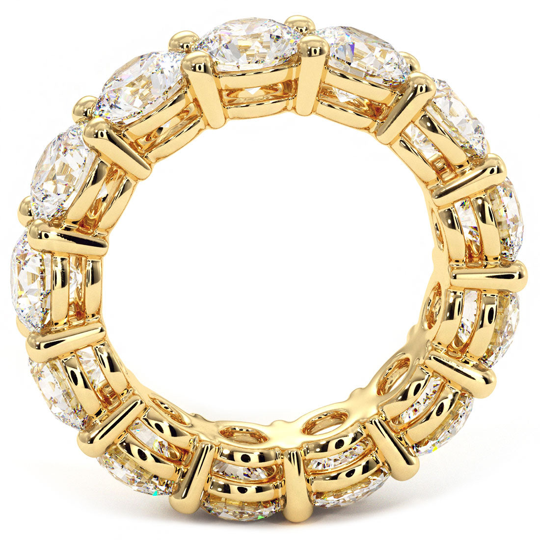 Round Cut Luxury Moissanite Diamond Eternity Band