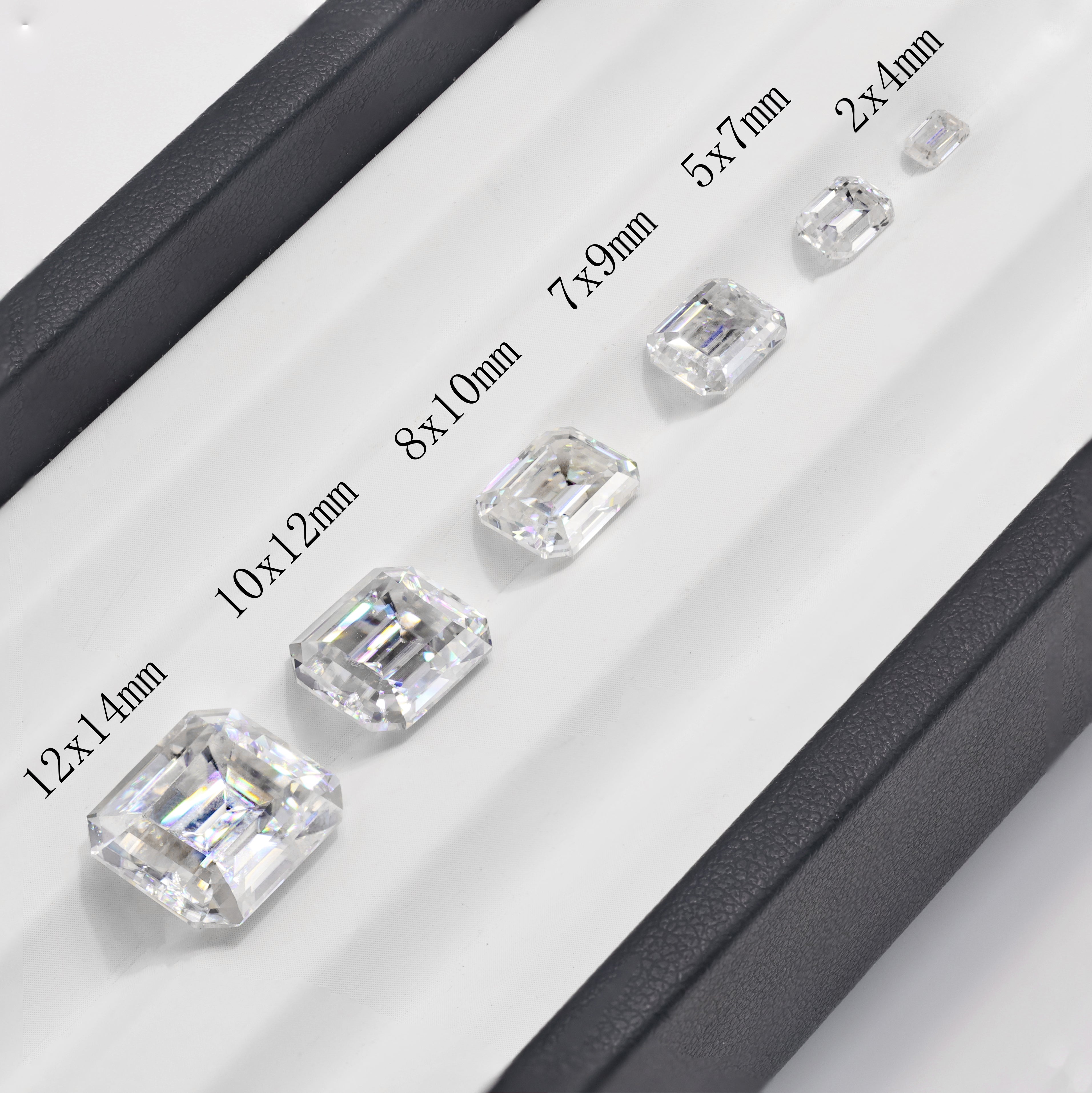 Emerald Perfect Polished Emerald Cut Moissanite Diamond