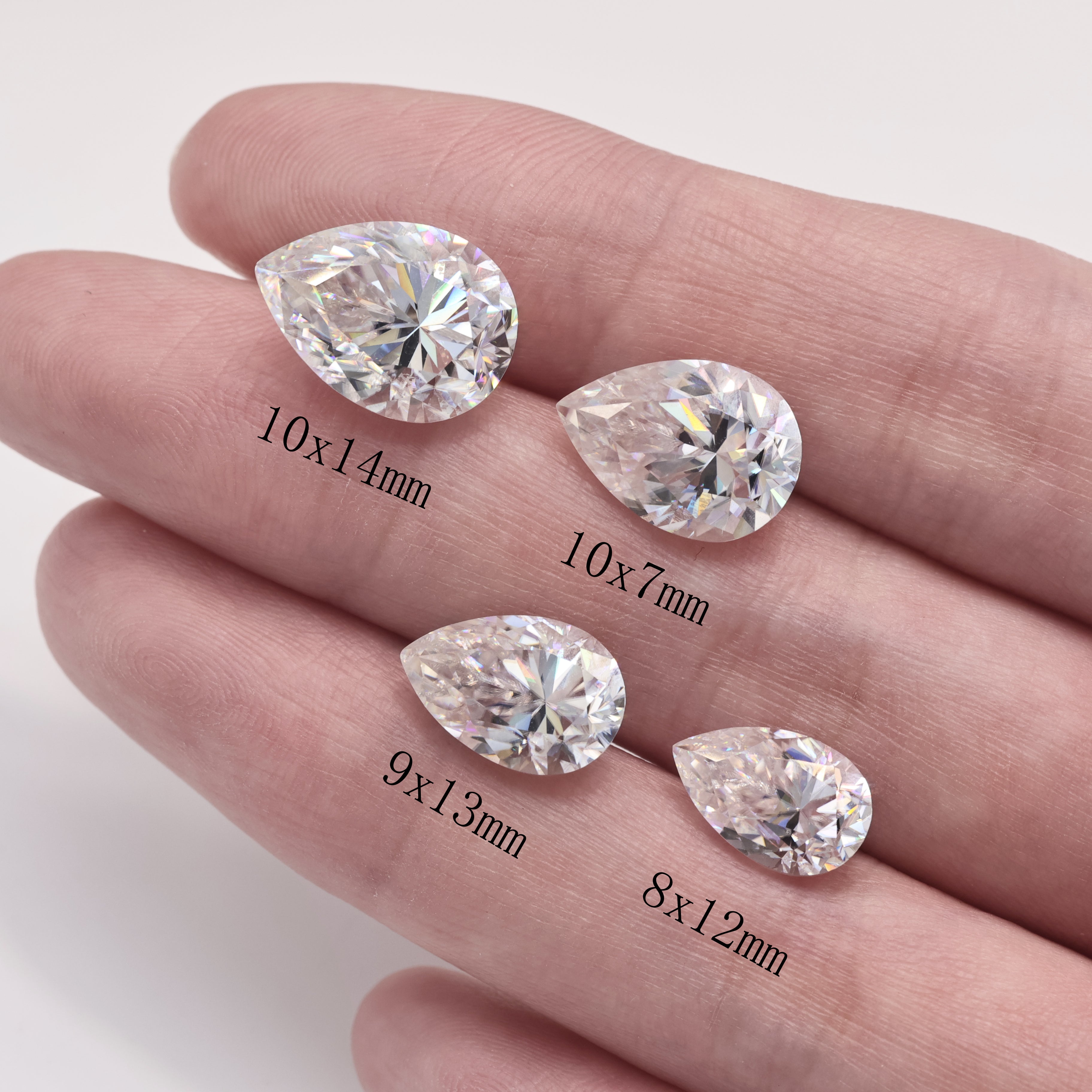 Pear Perfect Polished Pear Cut Moissanite Diamond