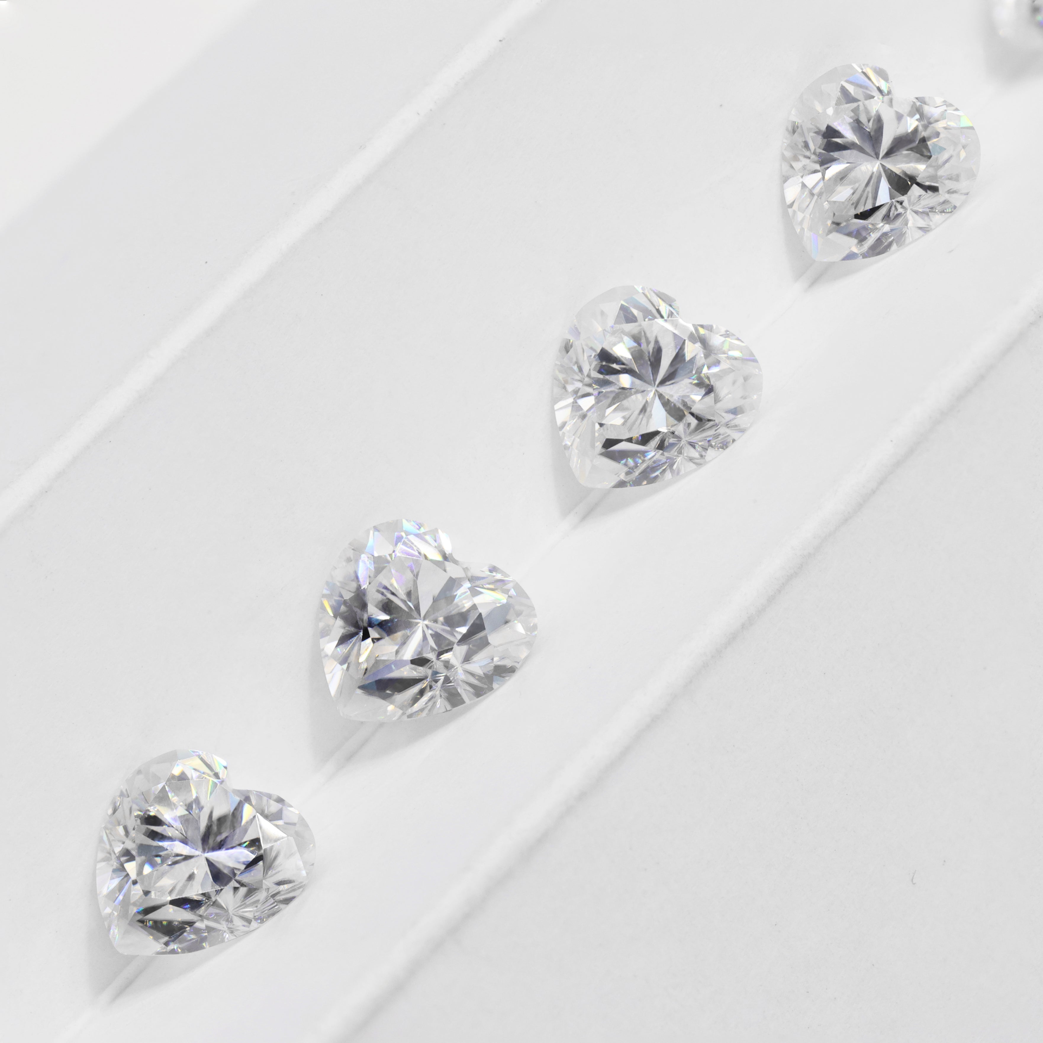 Hearth Perfect Polished Hearth Cut Moissanite Diamond