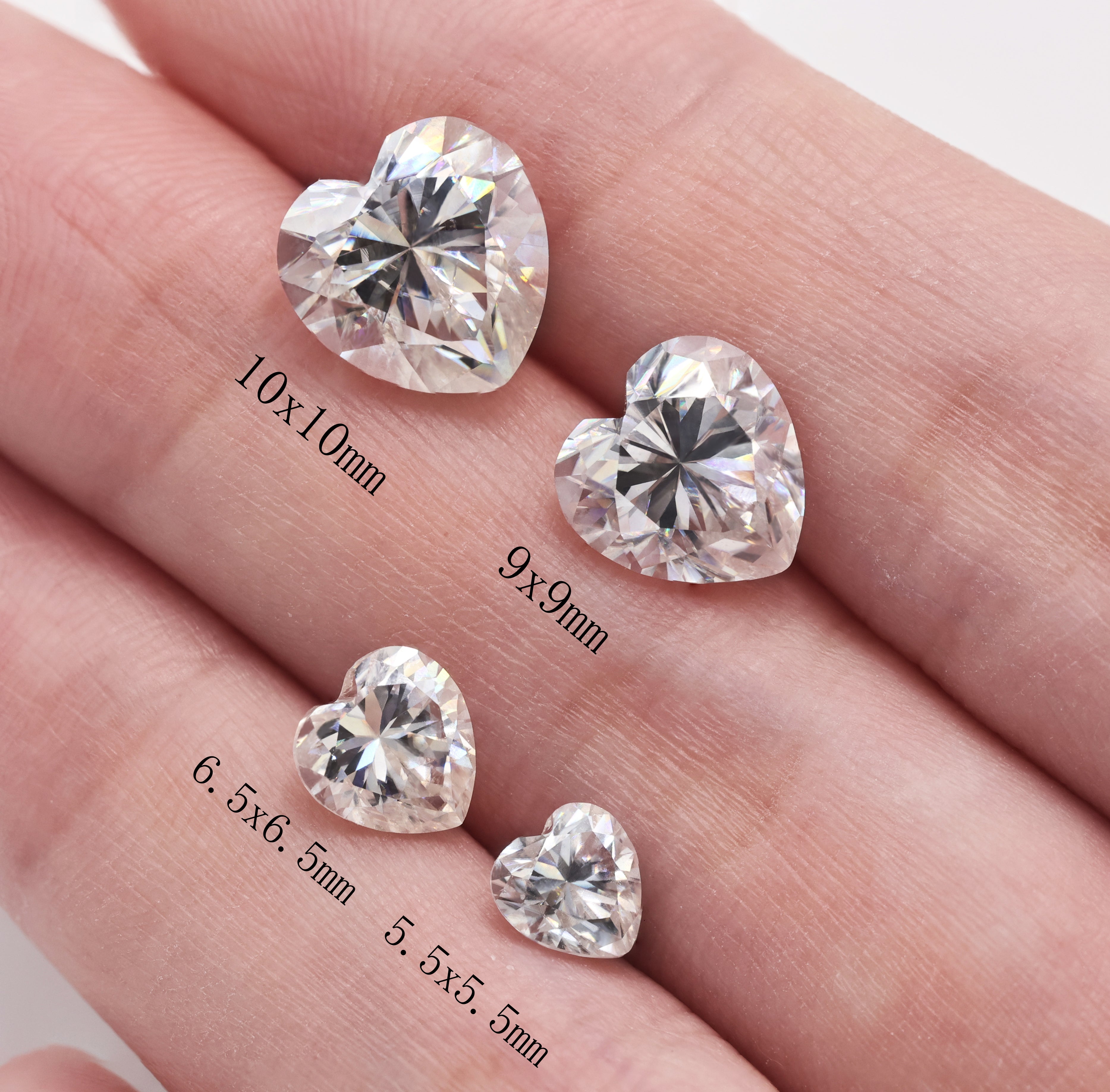 Hearth Perfect Polished Hearth Cut Moissanite Diamond