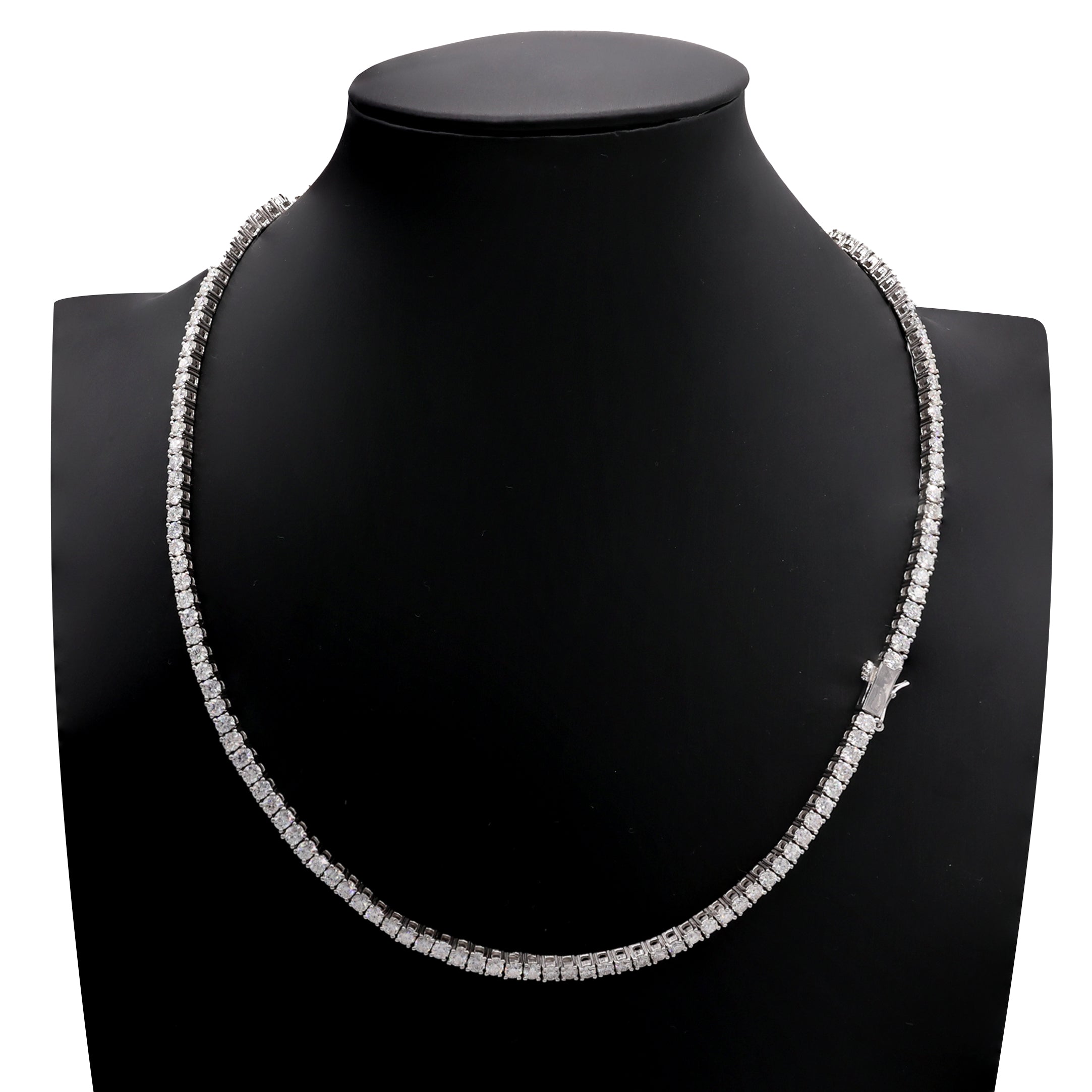 Tennis Necklace 4-Prong Round Brilliant Moissanite