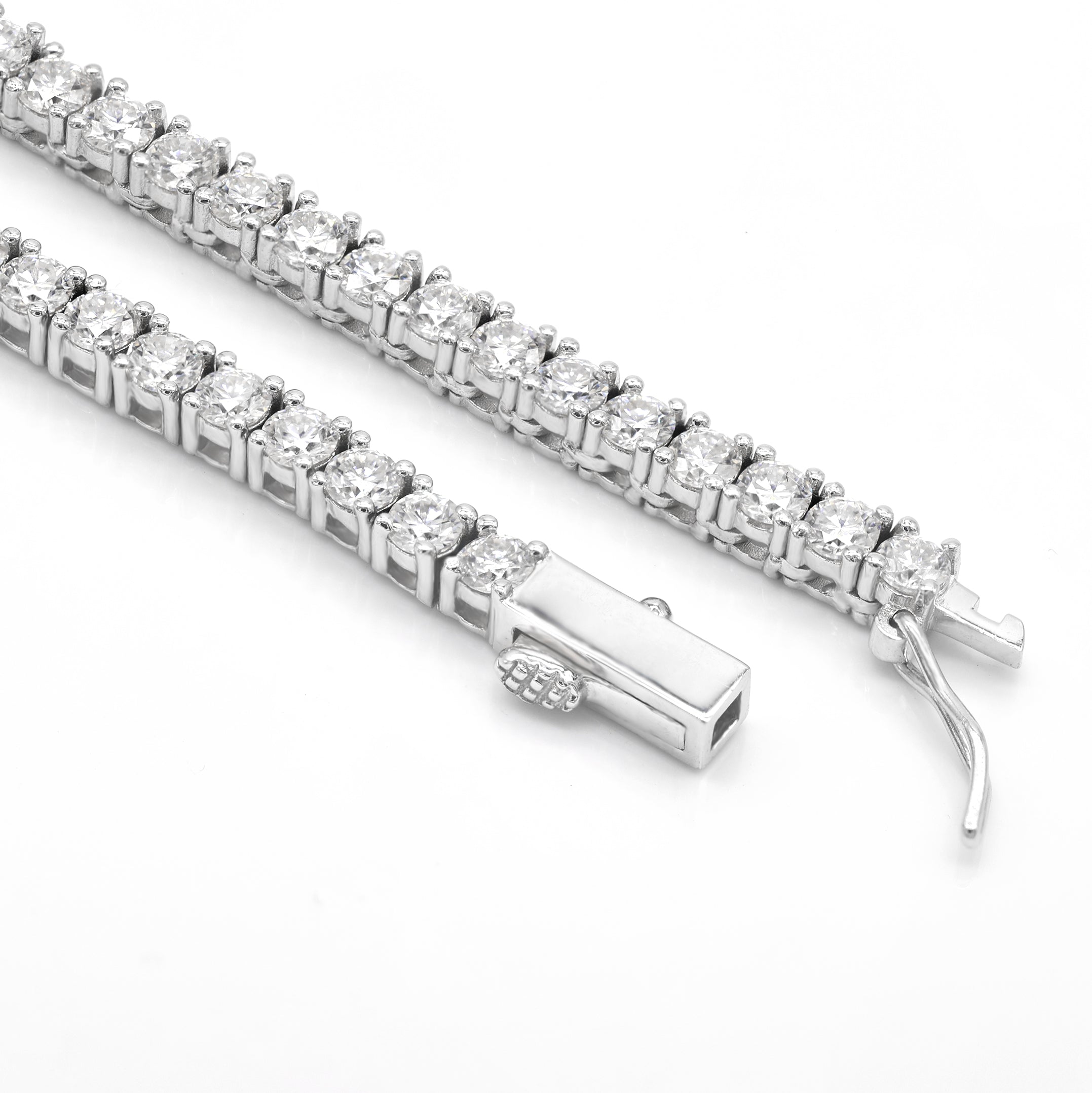 Tennis Necklace 4-Prong Round Brilliant Moissanite