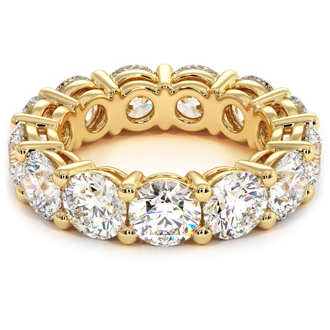 Round Cut Luxury Moissanite Diamond Eternity Band