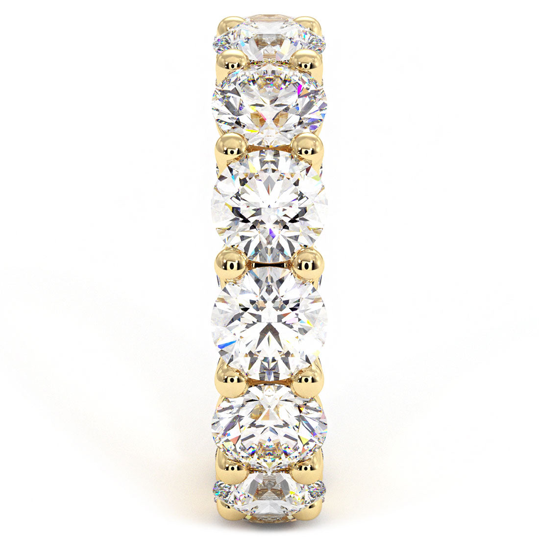 Round Cut Luxury Moissanite Diamond Eternity Band