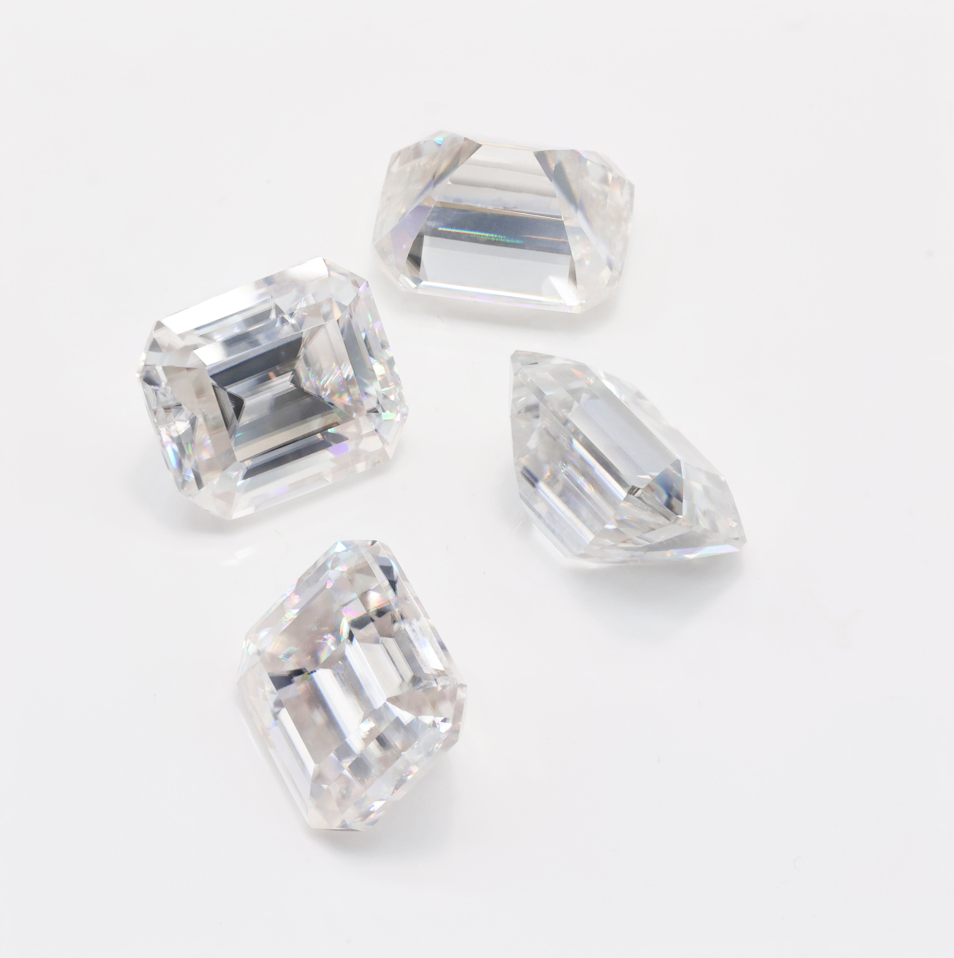 Emerald  Perfect Polished Emerald  Cut Moissanite Diamond