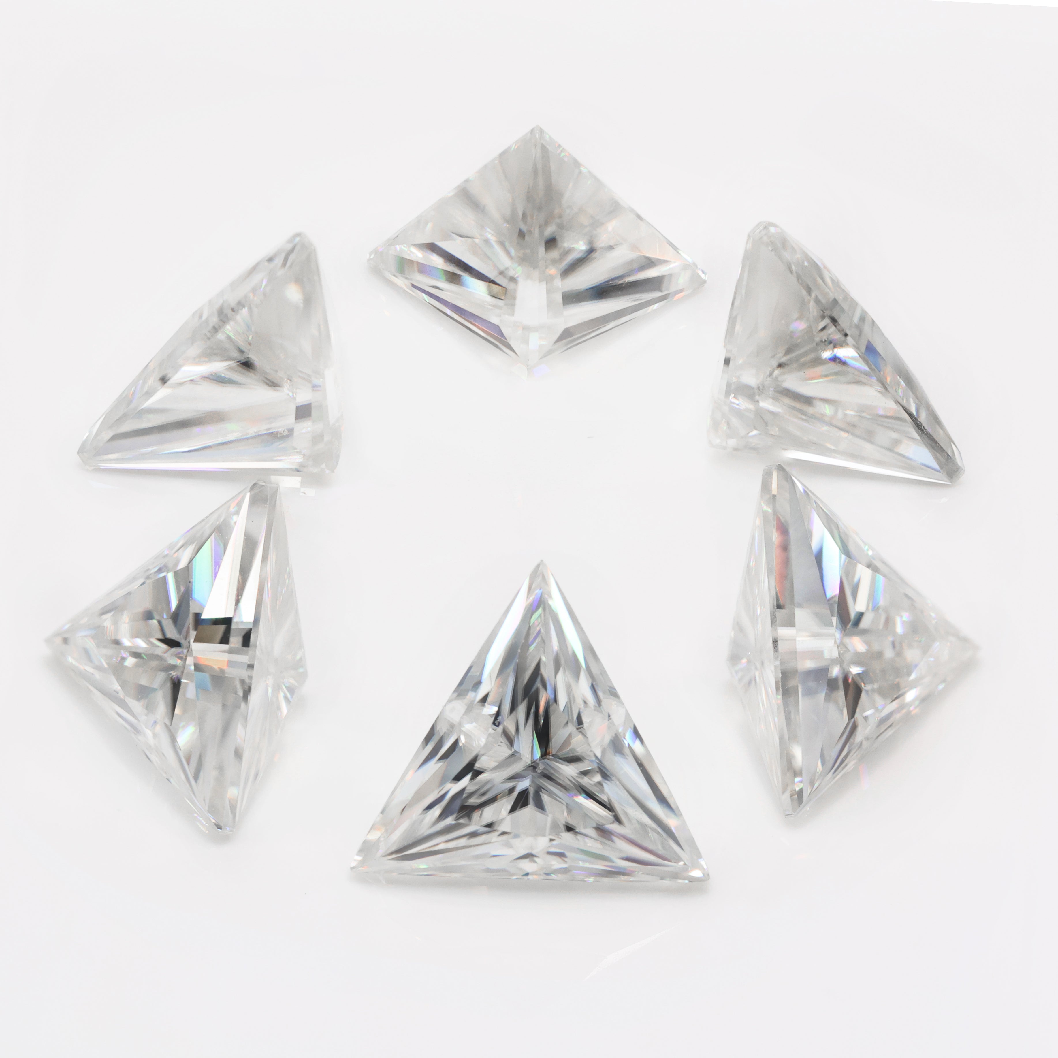 Triangle Perfect Polished Triangle Cut Moissanite Diamond
