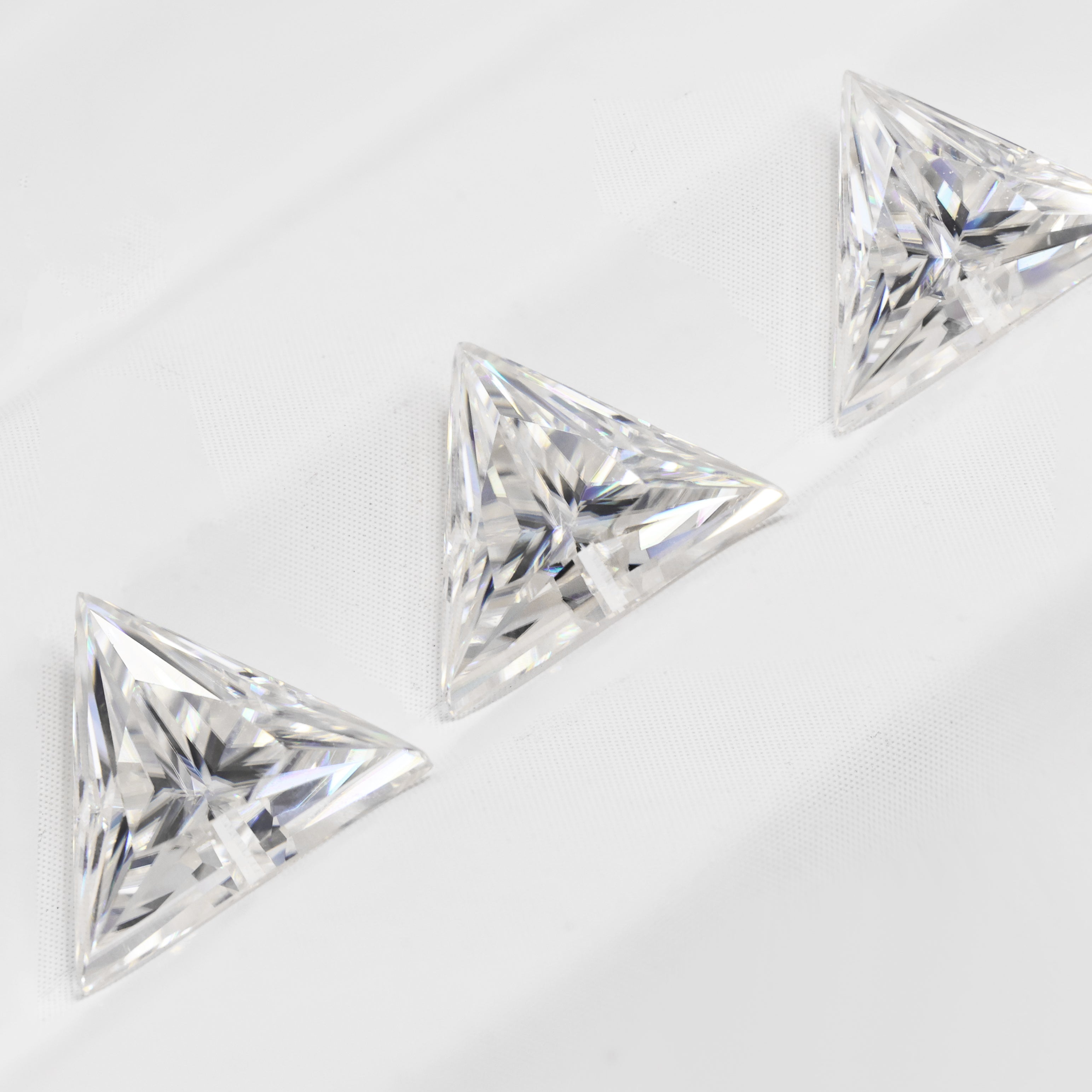 Triangle Perfect Polished Triangle Cut Moissanite Diamond